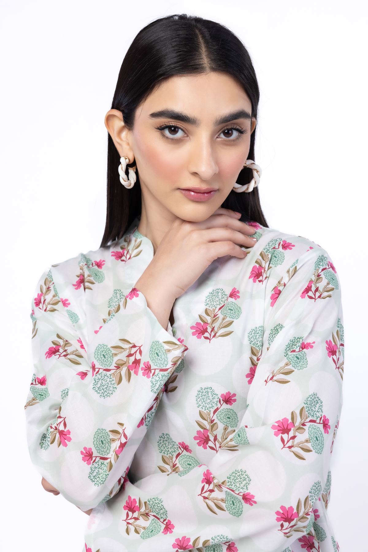 Printed Lawn Fabrics 2 Piece | Top and Bottom - 25-09-11W3-02SA-VG