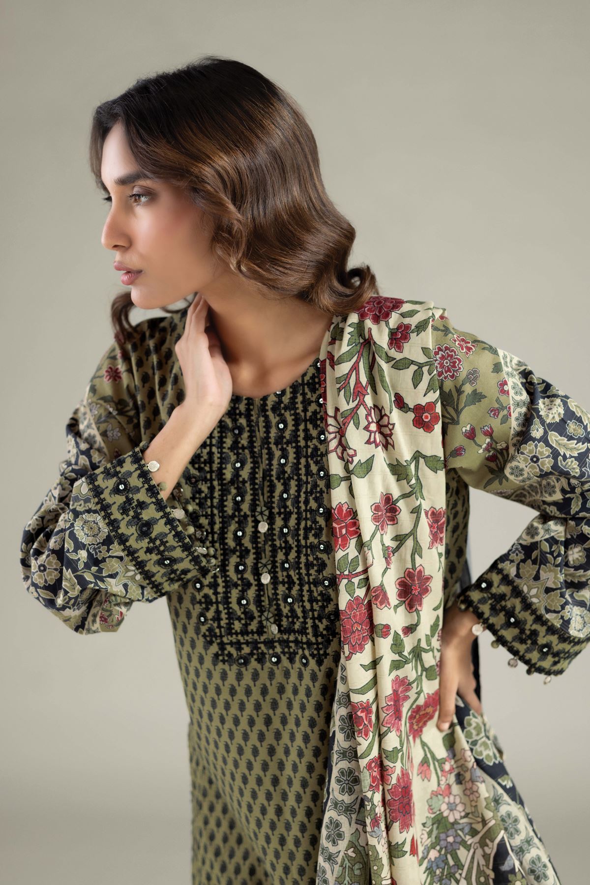 Printed Messuri Fabrics 3 Piece - A33-26-104FB1-VG