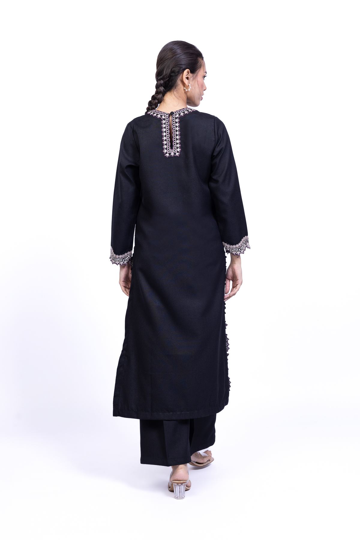 Embroidered Heavy Blended Viscose Kurta - 25-09-10E3-08TB-VG