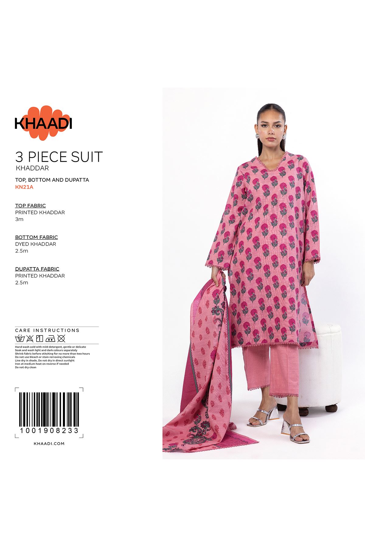 Printed Khaddar Fabrics 3 Piece - A112-26-102EB2-VG