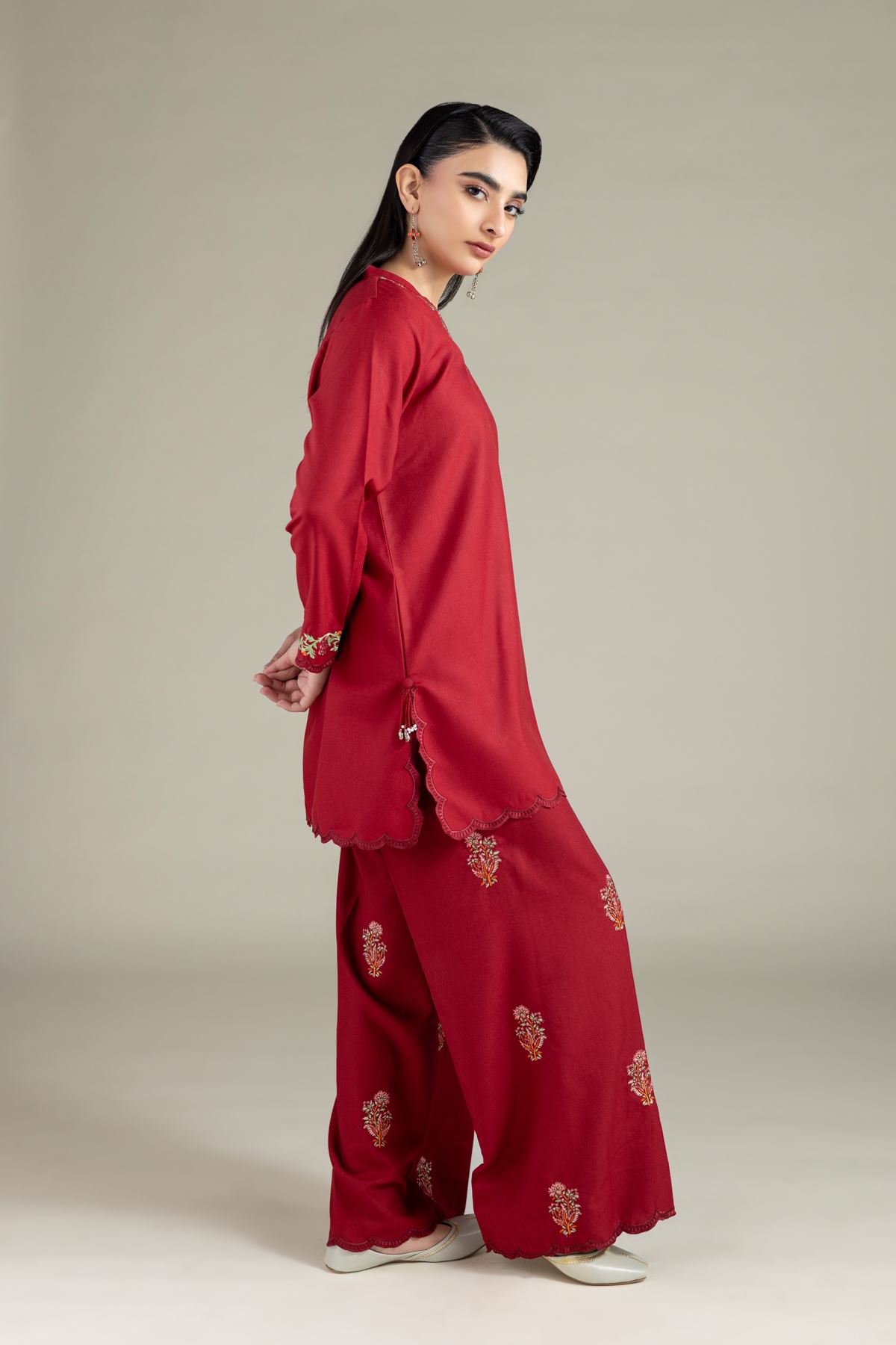 Embroidered Heavy Blended Viscose Kurta - 25-10-12E9-02TA-VG