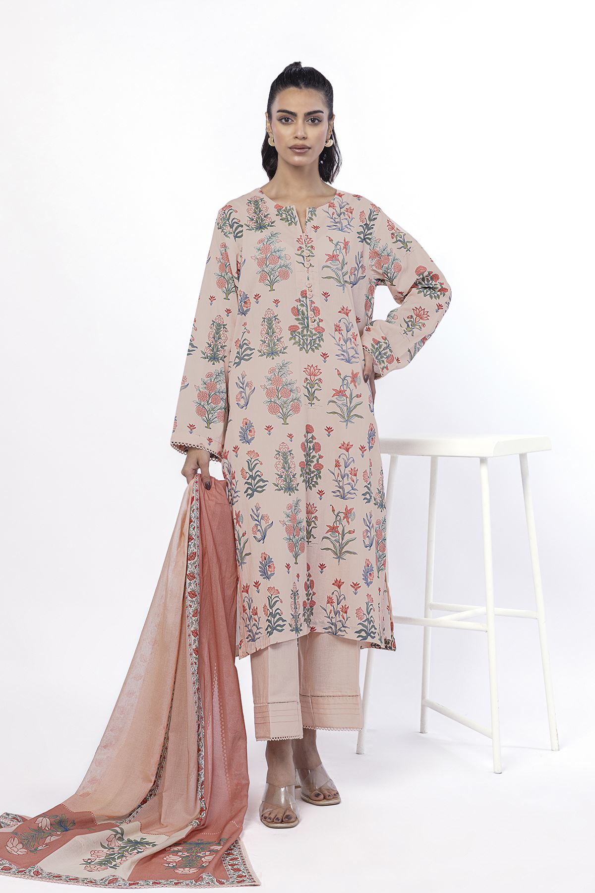 Printed Lawn Fabrics 3 Piece - KW32B-VG