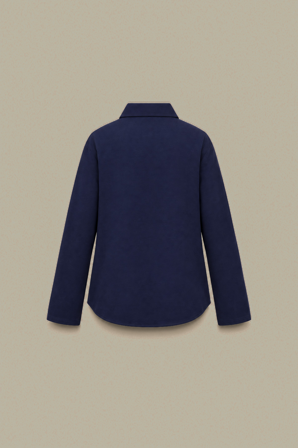 Dyed Textured Cotton Navy Cotton Sweatshirt - 1-26-457-A-H2-VG