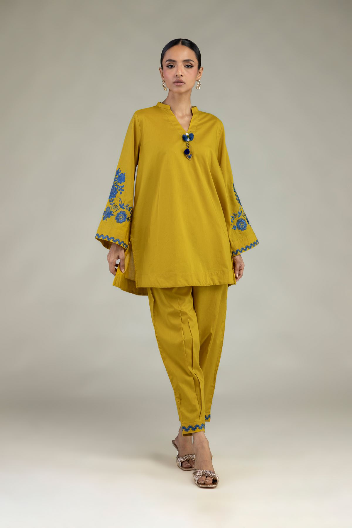 Embroidered Cambric Cambric Pants - 1-26-325-A-I1-VG
