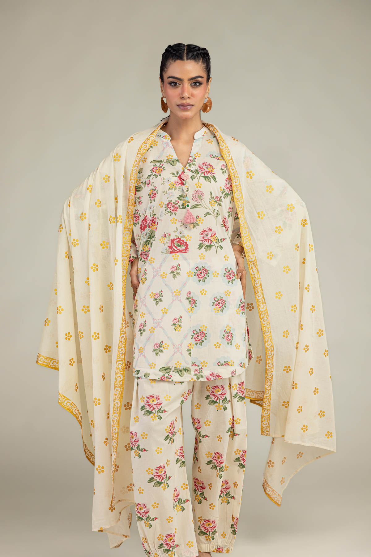 Printed Lawn Lawn Dupatta - 1-26-236-A-I2-VG