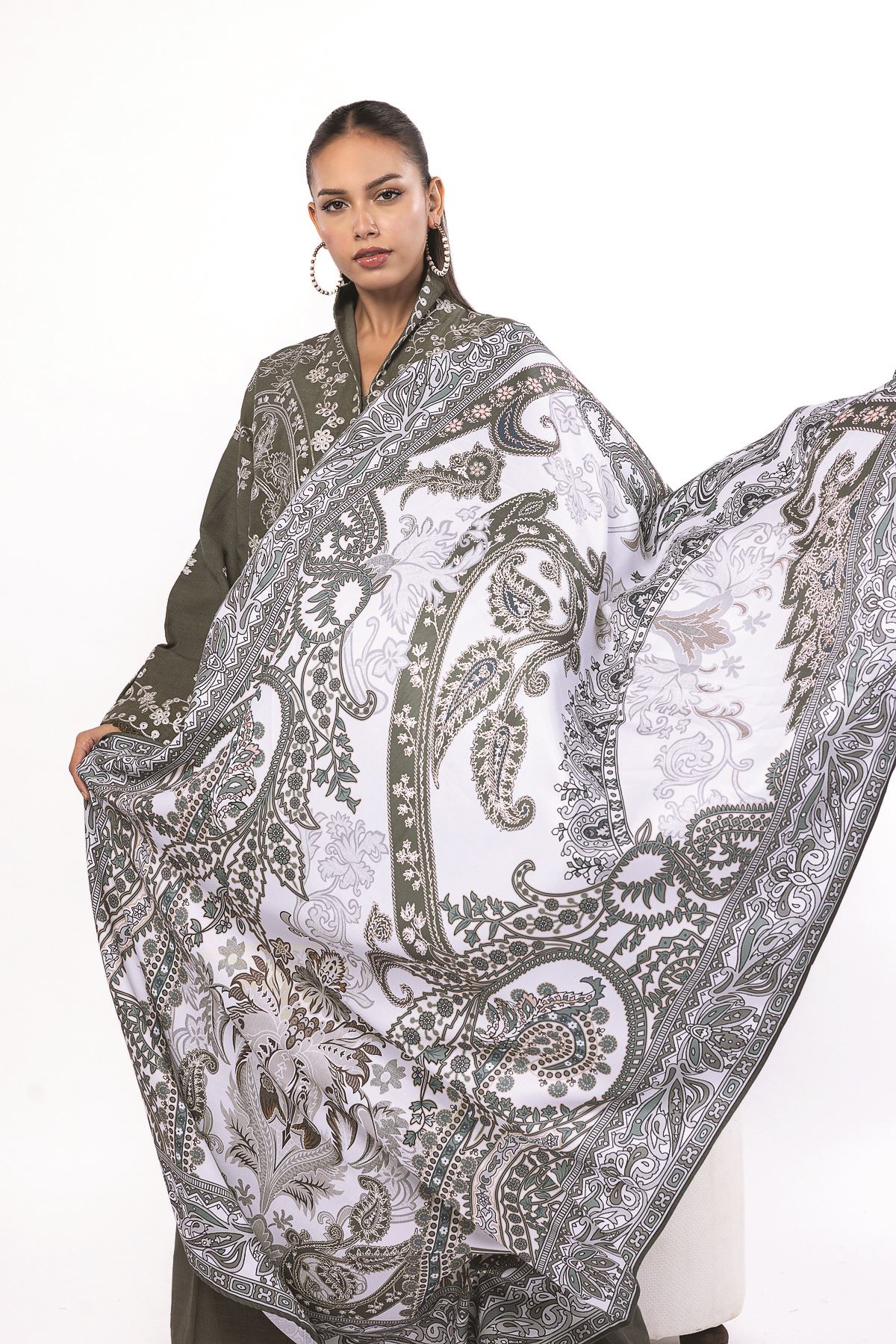 Embroidered Khaddar Fabrics 3 Piece - 1001908470