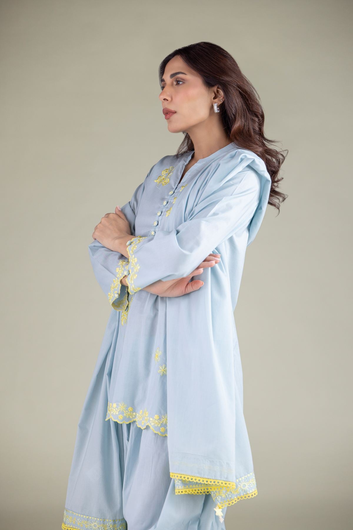 Embroidered Lawn Dupatta - 1-26-127-C-C-VG