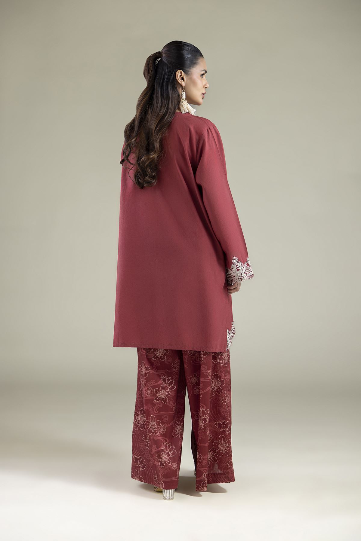 Embroidered Cambric Fabrics 2 Piece | Top and Bottom - 2-26-308-A-B1-VG