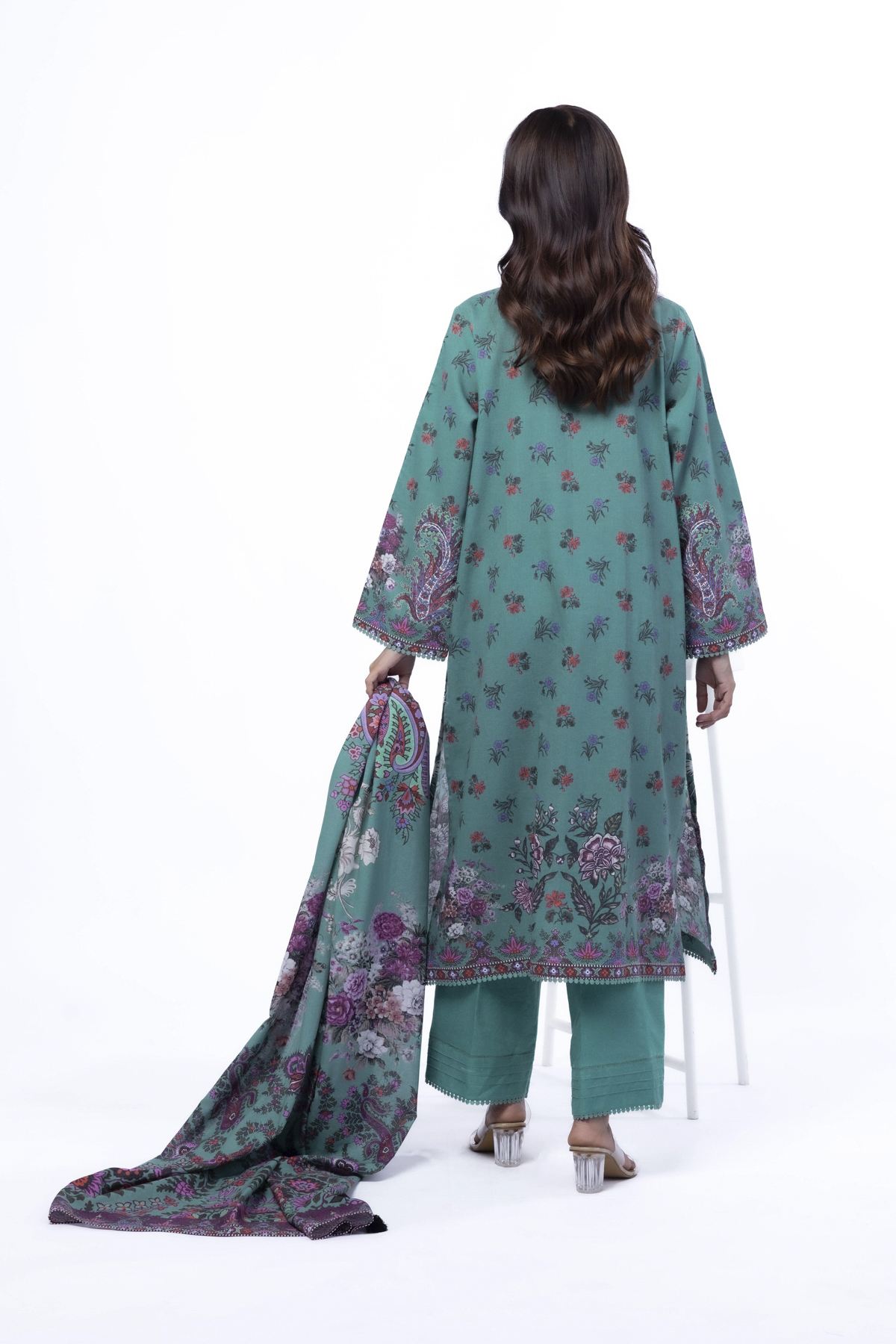 Printed Karandi Fabrics 3 Piece - 1001902061