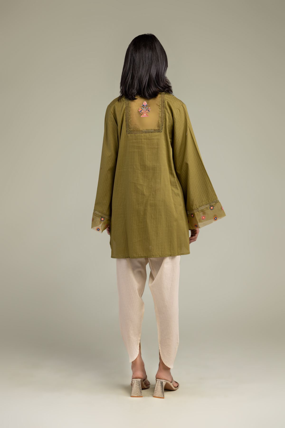 Embroidered Cotton Dobby Cotton Dobby Kurta - 8-26-303-A-C1-VG