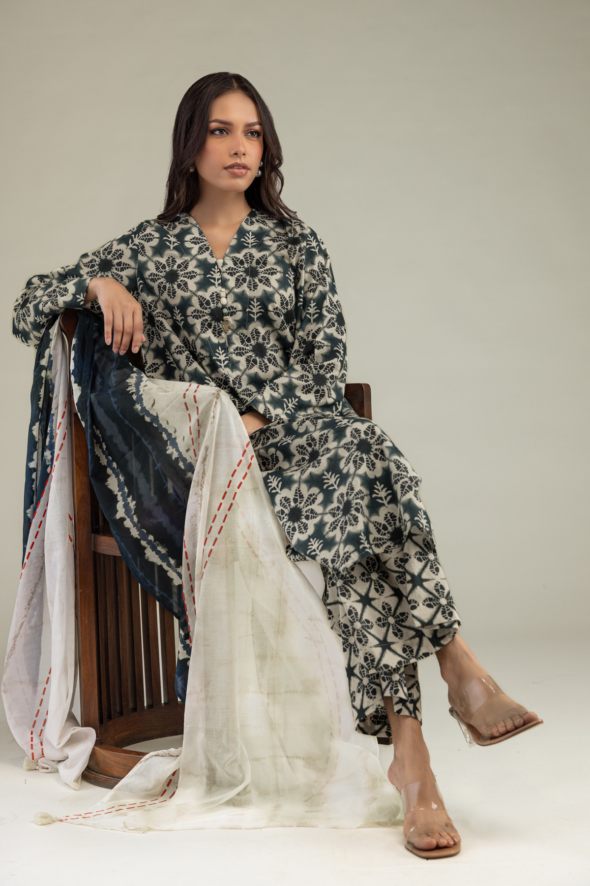Printed Voile Voile Printed Dupatta - 1-26-102-A-F-VG