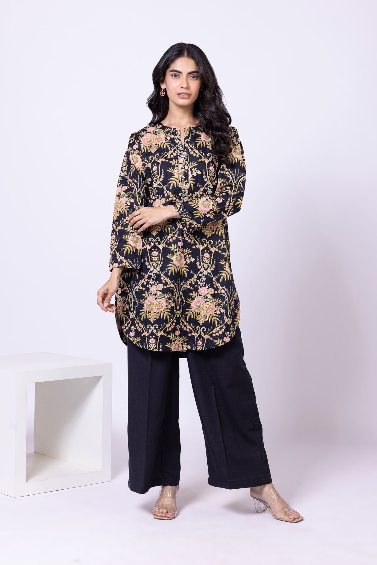 Printed Khaddar Kurta - OTD4-EX23-05TA-VG