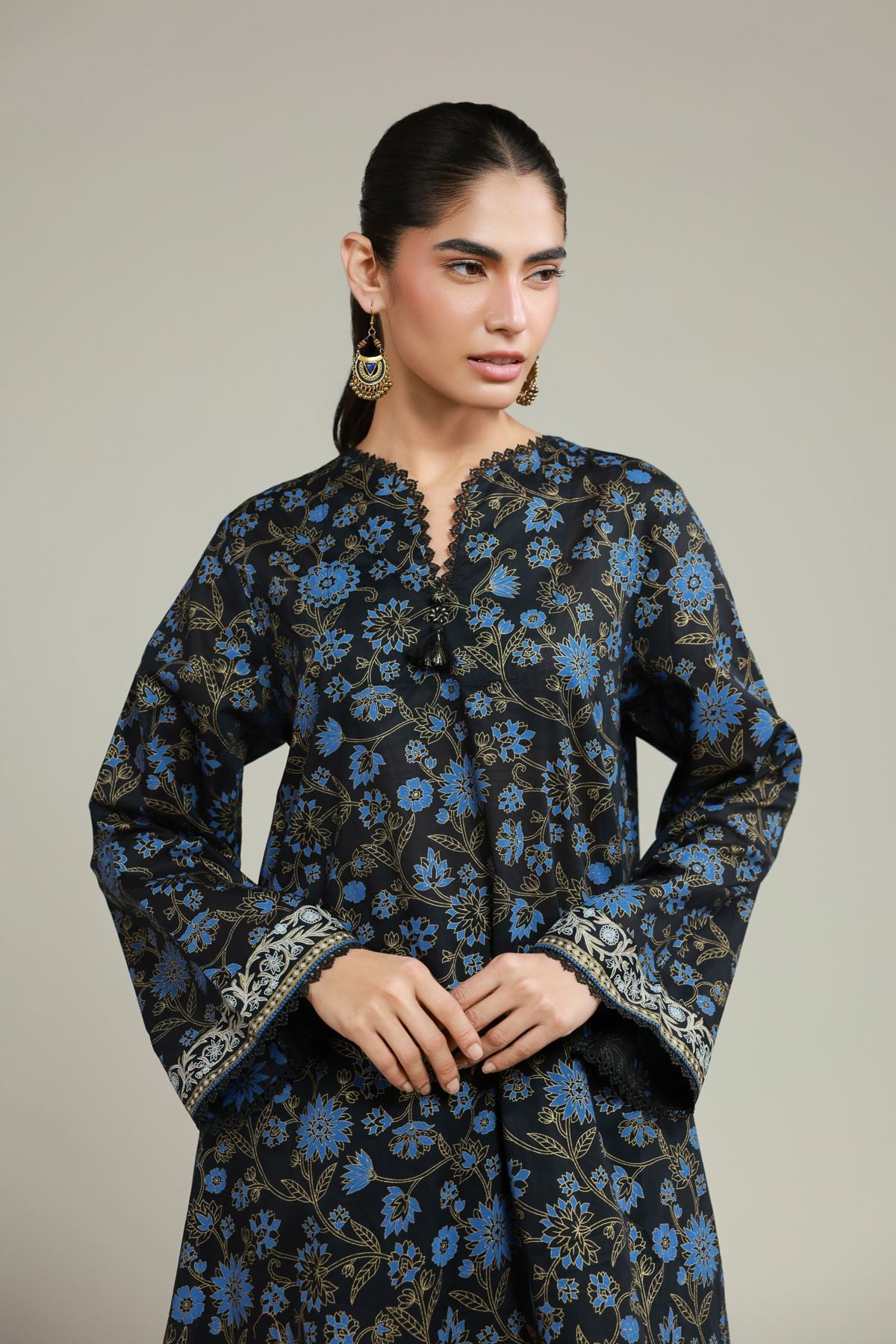 Printed Lawn Tailored 2 Piece | Top and Bottom - 1-26-119-A-G-VG