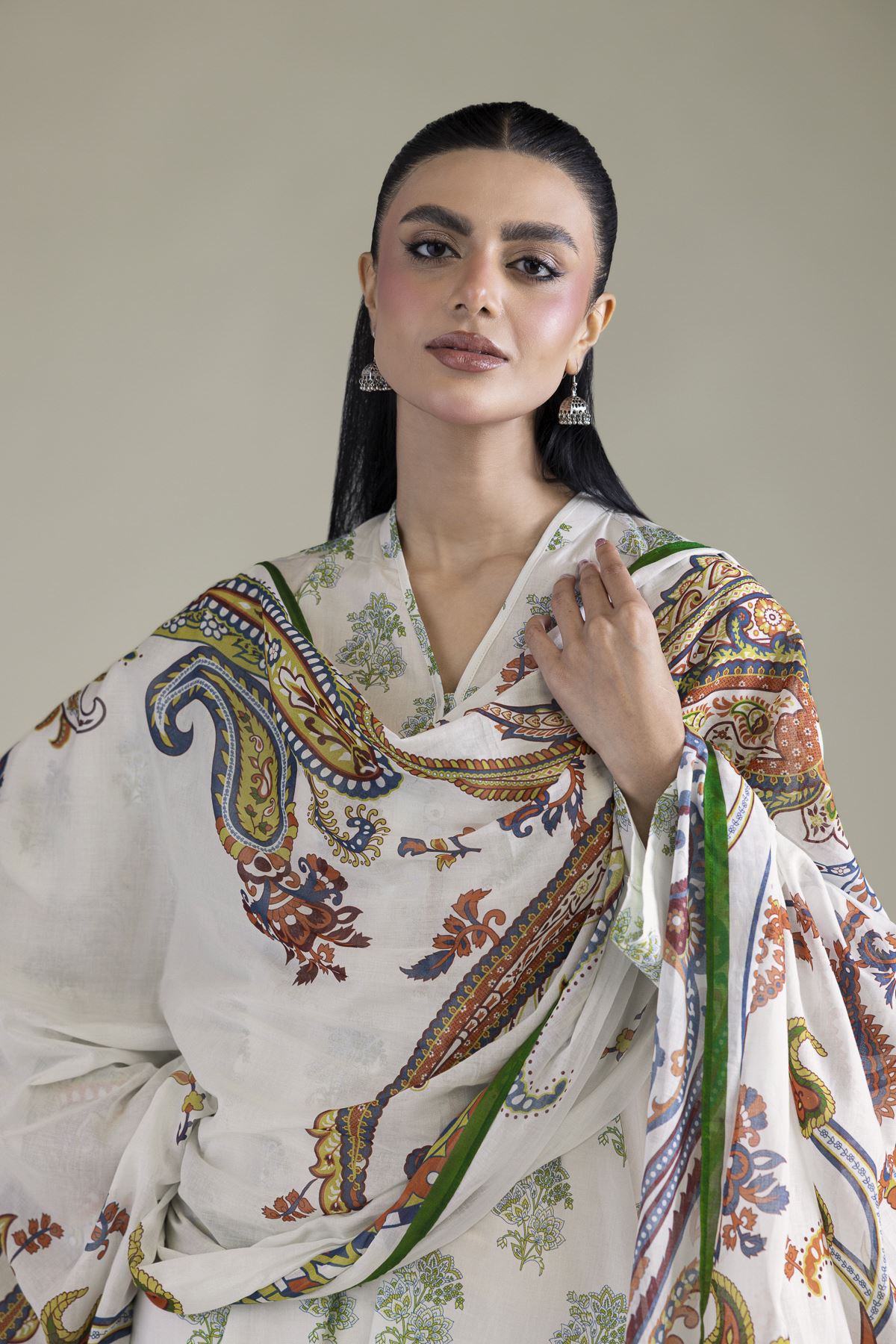 Printed Lawn Lawn Tailored 3-Piece - 1-26-229-B-F1-VG