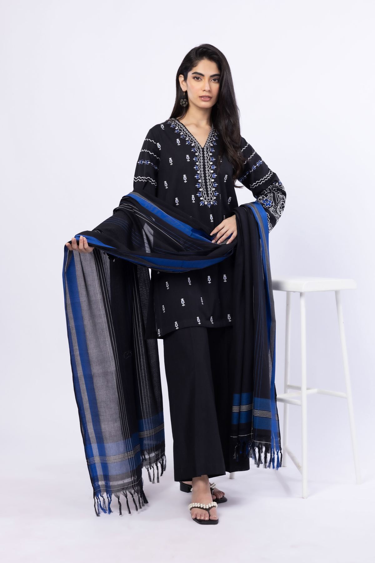 Dyed Handwoven Cotton Pants - 25-10-12E9-02TA-VG