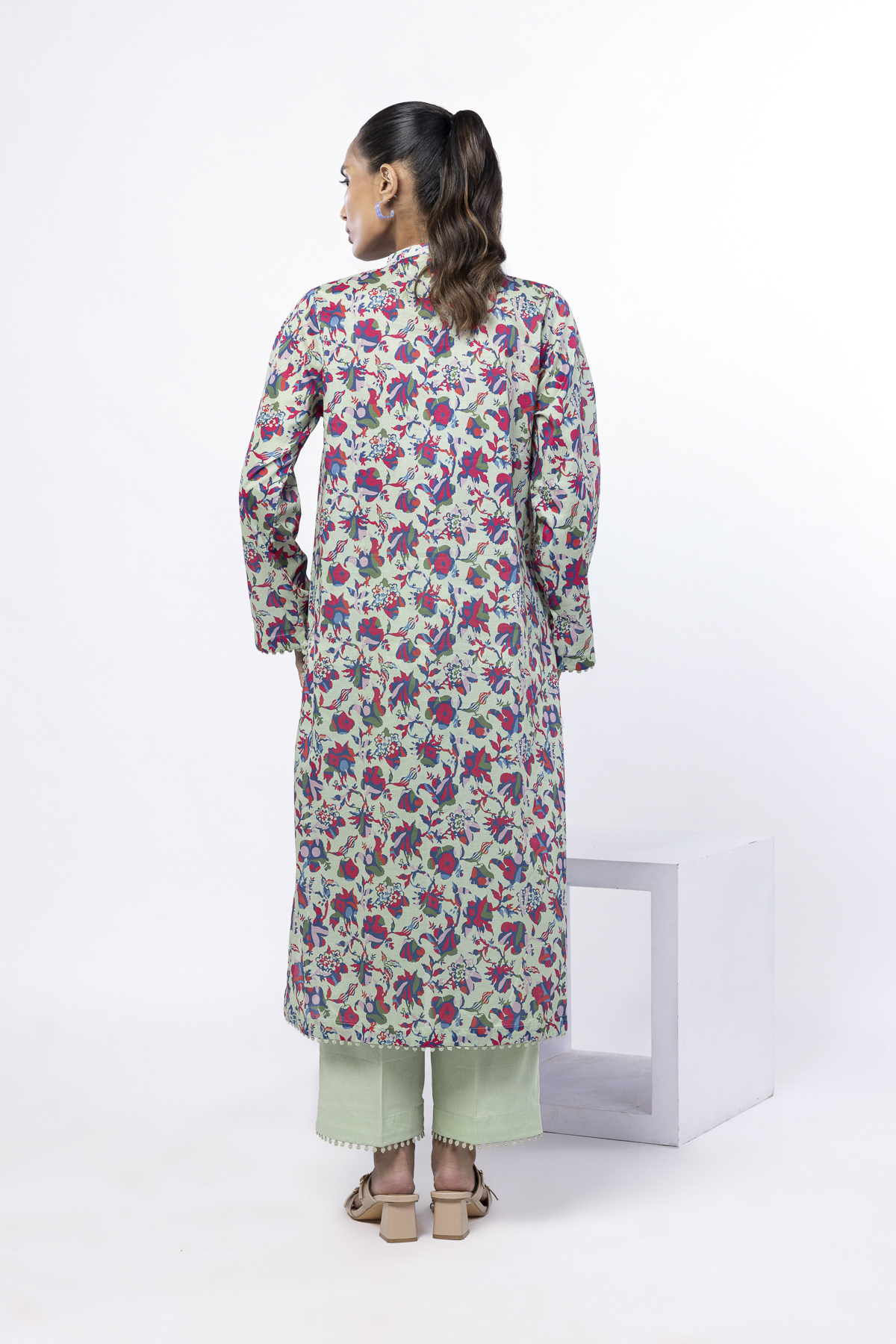 Printed Lawn Fabrics 2 Piece | Top and Bottom - A33-26-106FG-VG