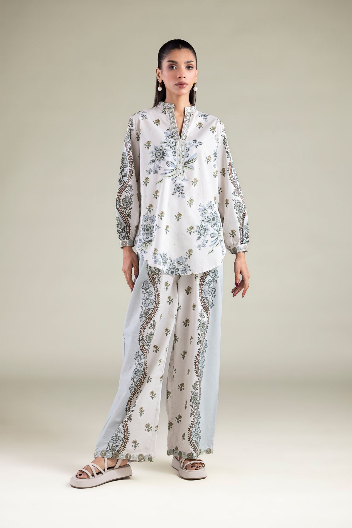 Embroidered Cambric Trousers - 6-26-104-A-D-VG