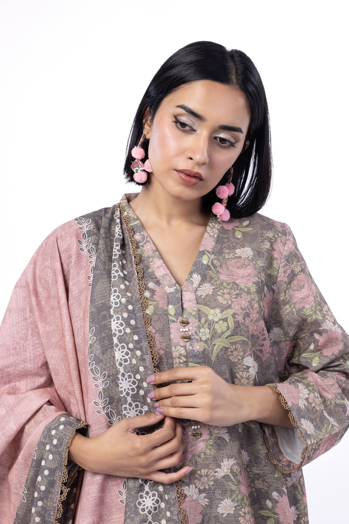 Printed Light Khaddar Tailored 3 Piece - LKW45BST-VG
