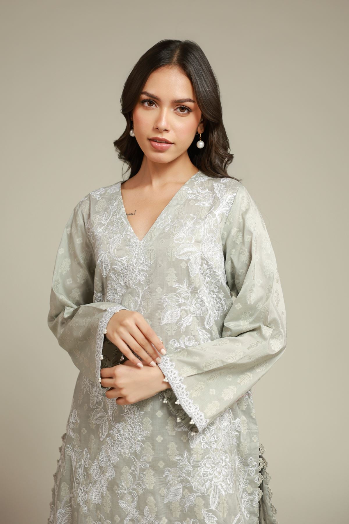 Embroidered Broshia Fabrics 2 Piece - A112-26-117EA2-VG