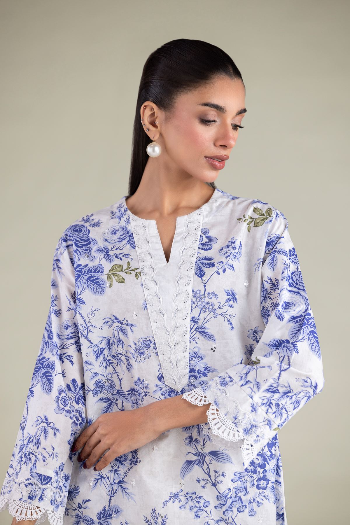 Embroidered Cambric Tunic - 6-26-106-A-E-VG