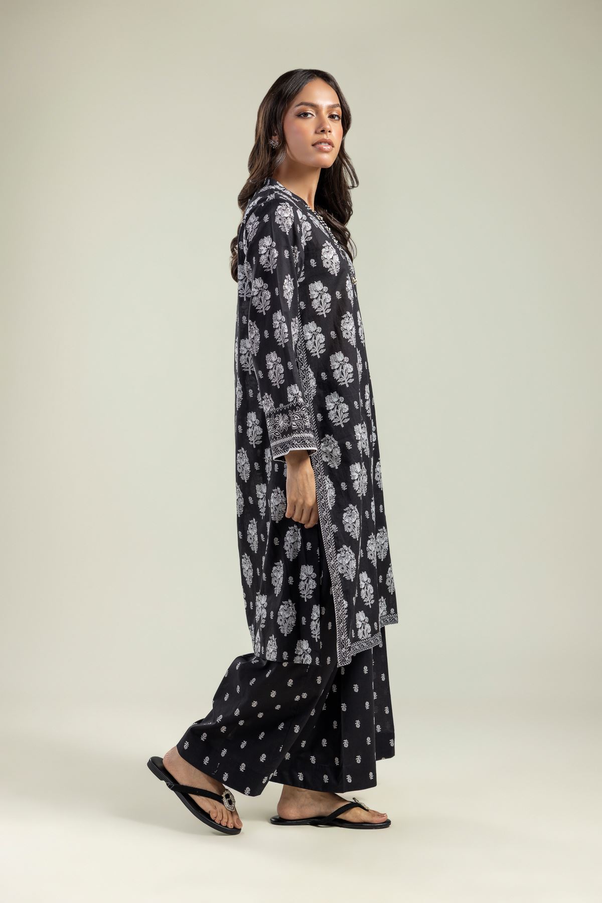 Printed Cambric Floral Cambric Pants - 1-26-210-B-D1-VG