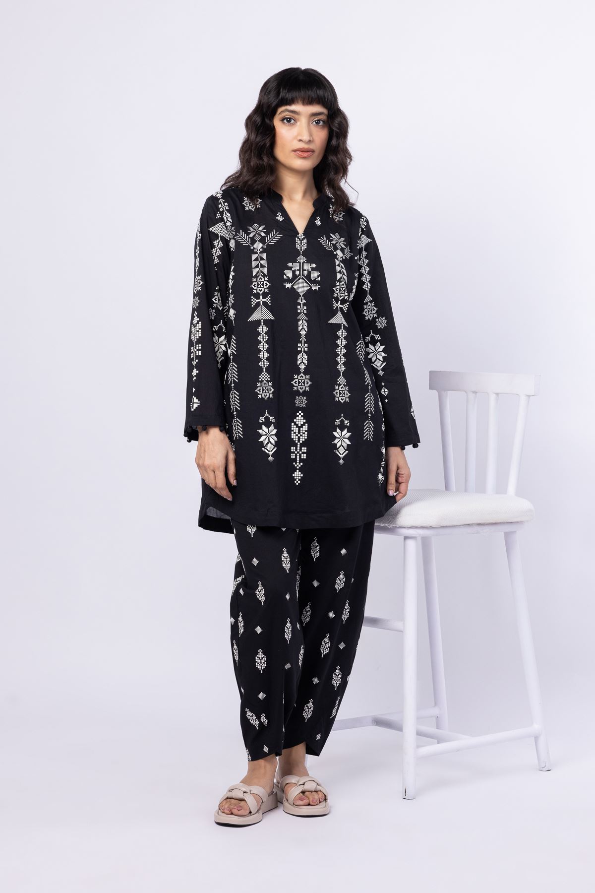 Printed Cambric Pants - 25-04E41-06BB-VG