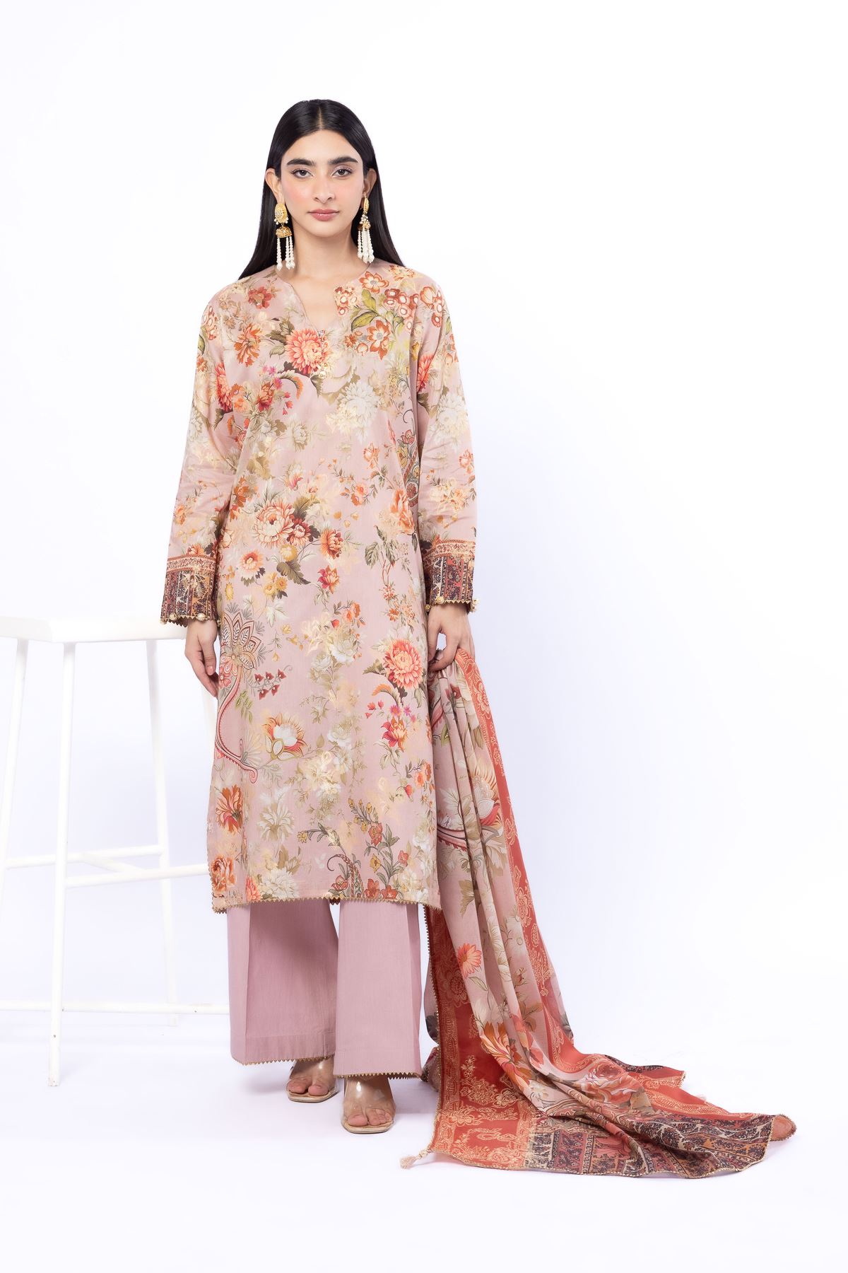 Printed Jacquard Tailored 3 Piece - T-A33-26-104FD2-VG