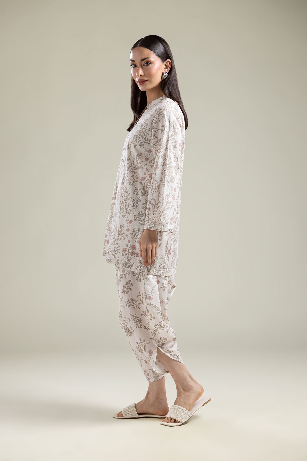 Printed Cotton Viscose Floral Cotton Shalwar - 1-26-139-A-H-VG