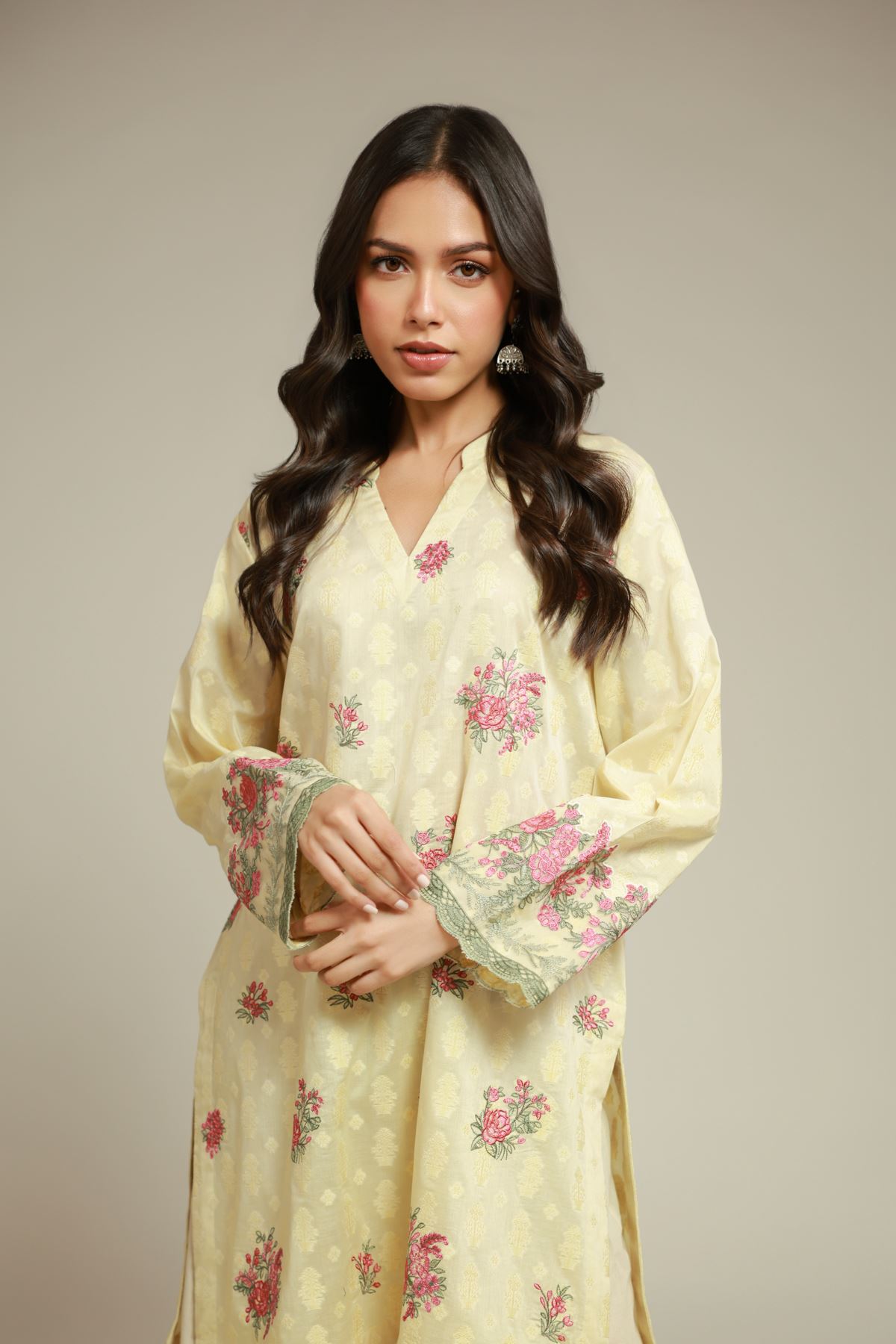 Embroidered Broshia 2-Piece Tailored Set - T-A113-26-111EE1-VG