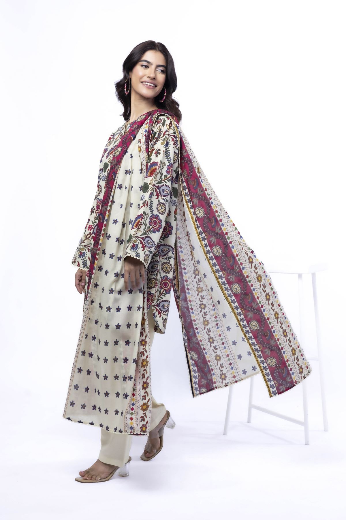 Printed Cotton Fabrics 3 Piece - A22-26-102FA1-VG
