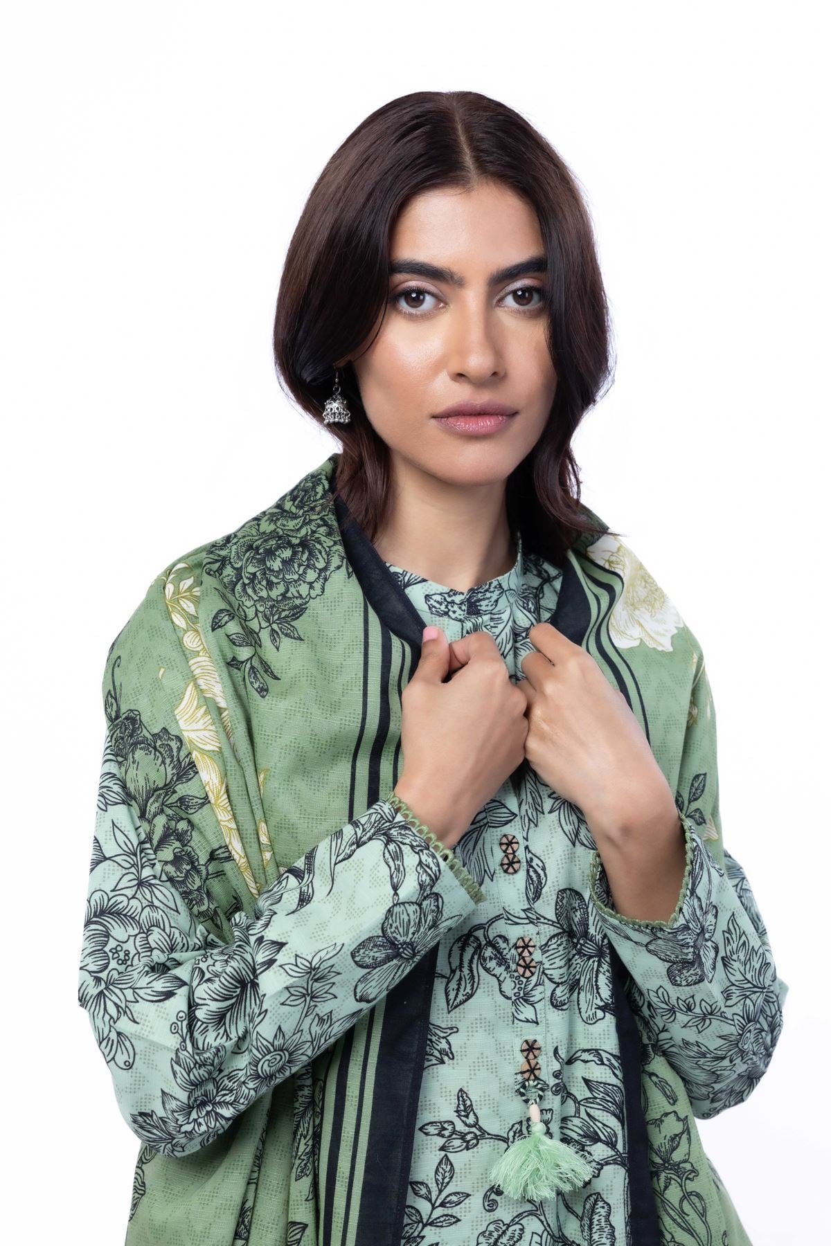 Printed Light Khaddar Tailored 3 Piece - KN31AST-VG