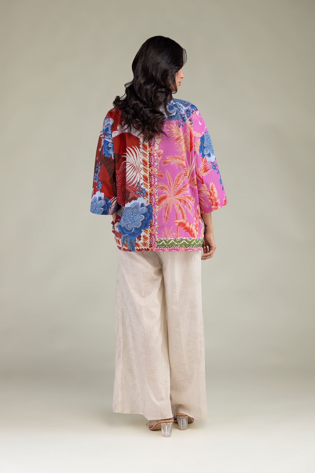 Printed Cambric Floral Cambric Tunic - 6-26-208-A-H1-VG