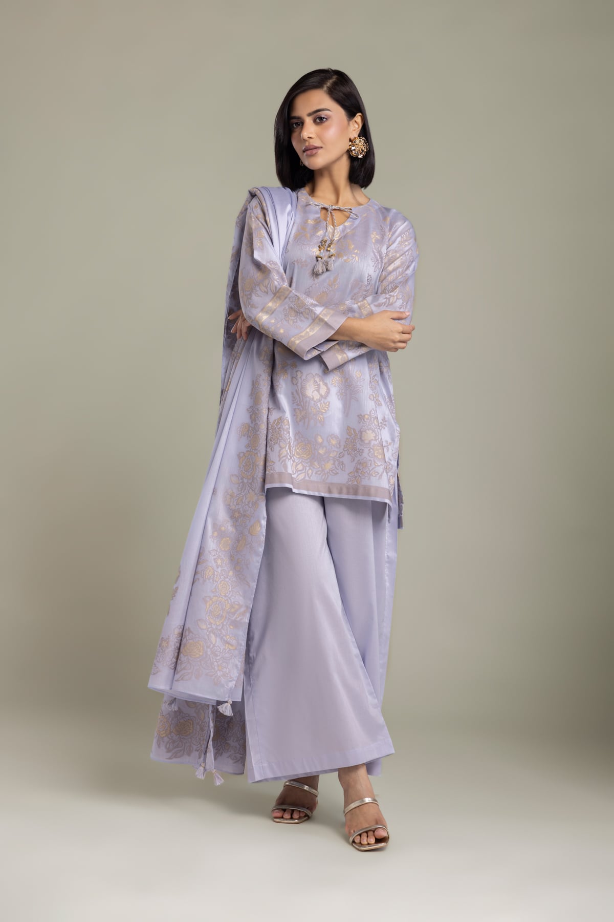 Dyed Jacquard Tailored 3-Piece Set - T-A33-26-203FH2-VG