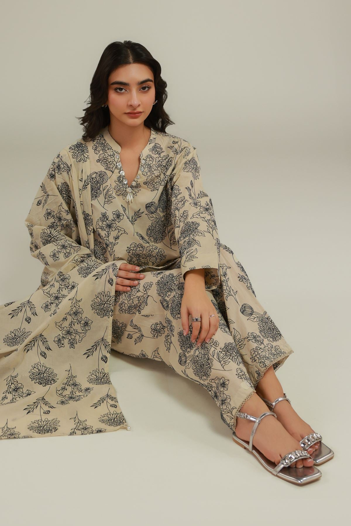 Lawn Printed Lawn Dupatta - 1-26-119-C-G-VG