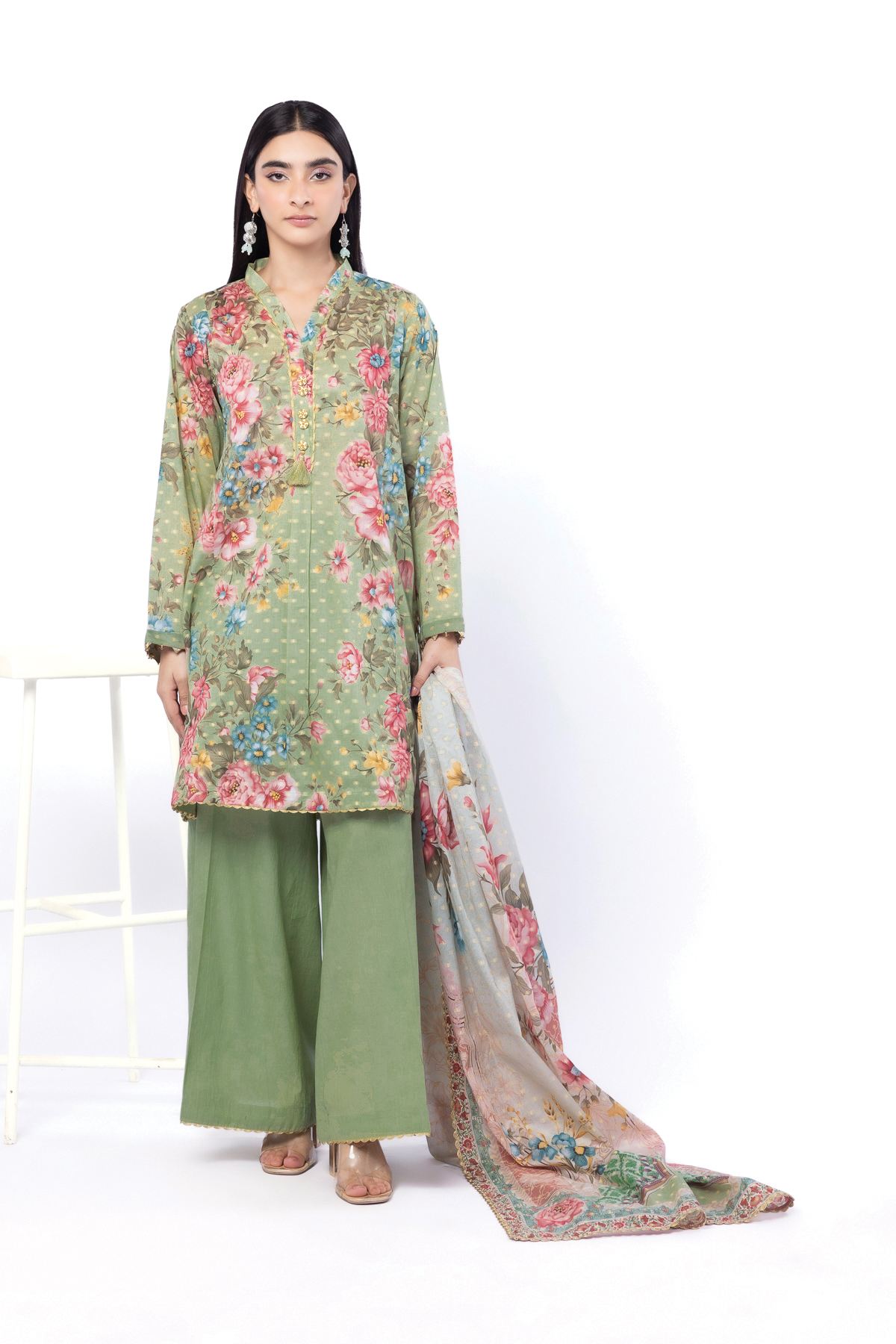 Printed Jacquard Fabrics 3 Piece - 1001919180