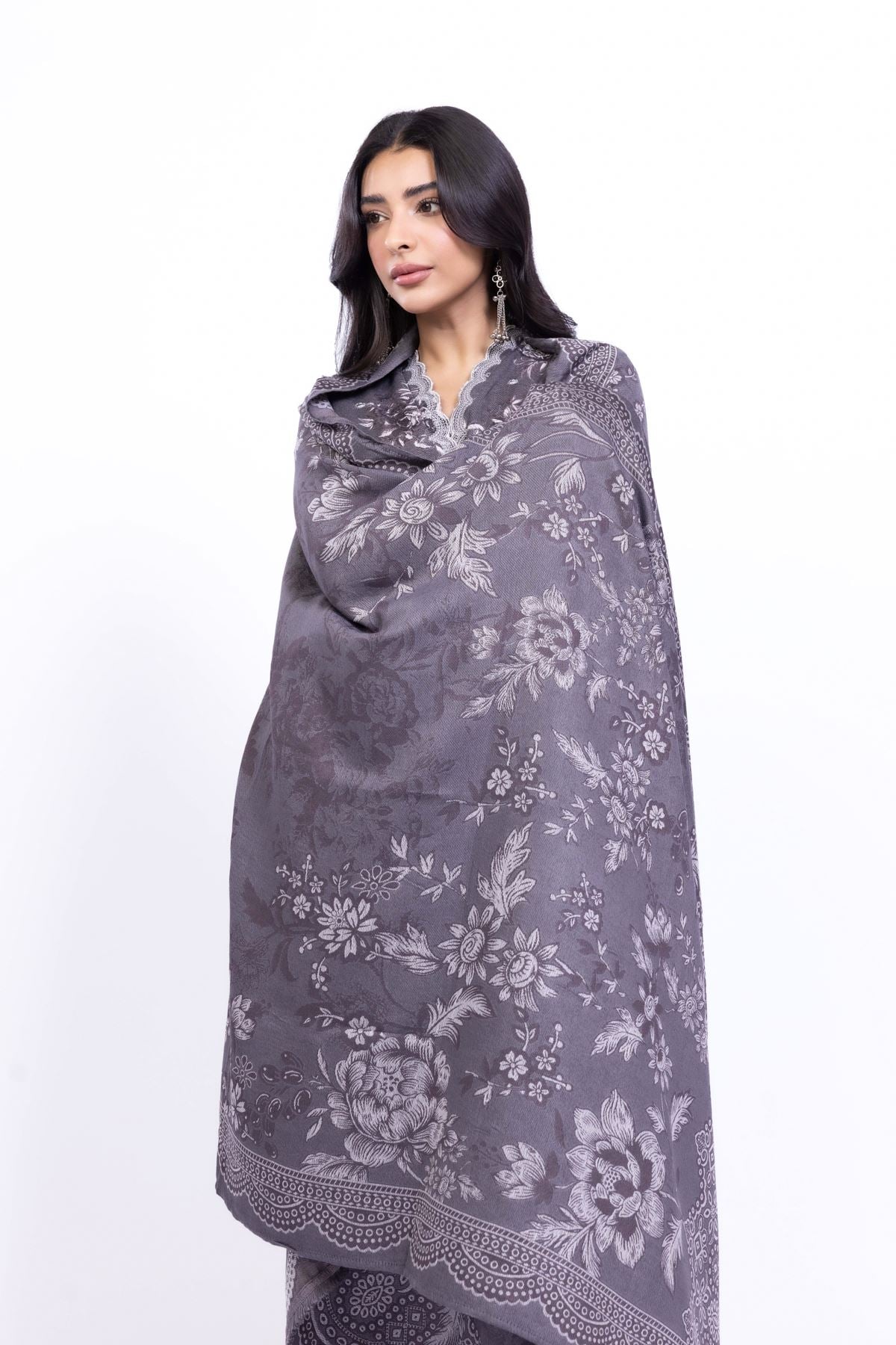 Printed Jacquard Dupatta - OTD4-EX28-04TA-VG