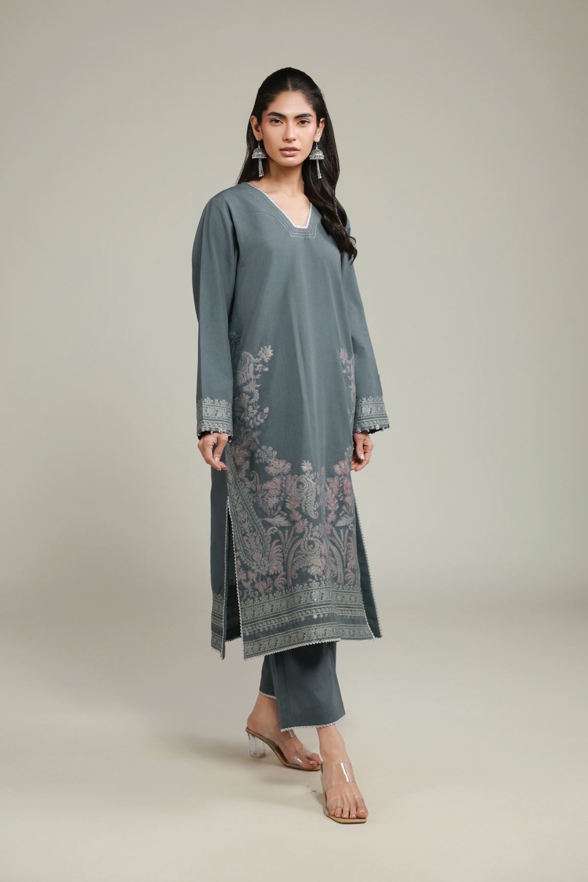 Dyed Jacquard Fabrics 2 Piece | Top and Bottom - A22-26-118FE2-VG