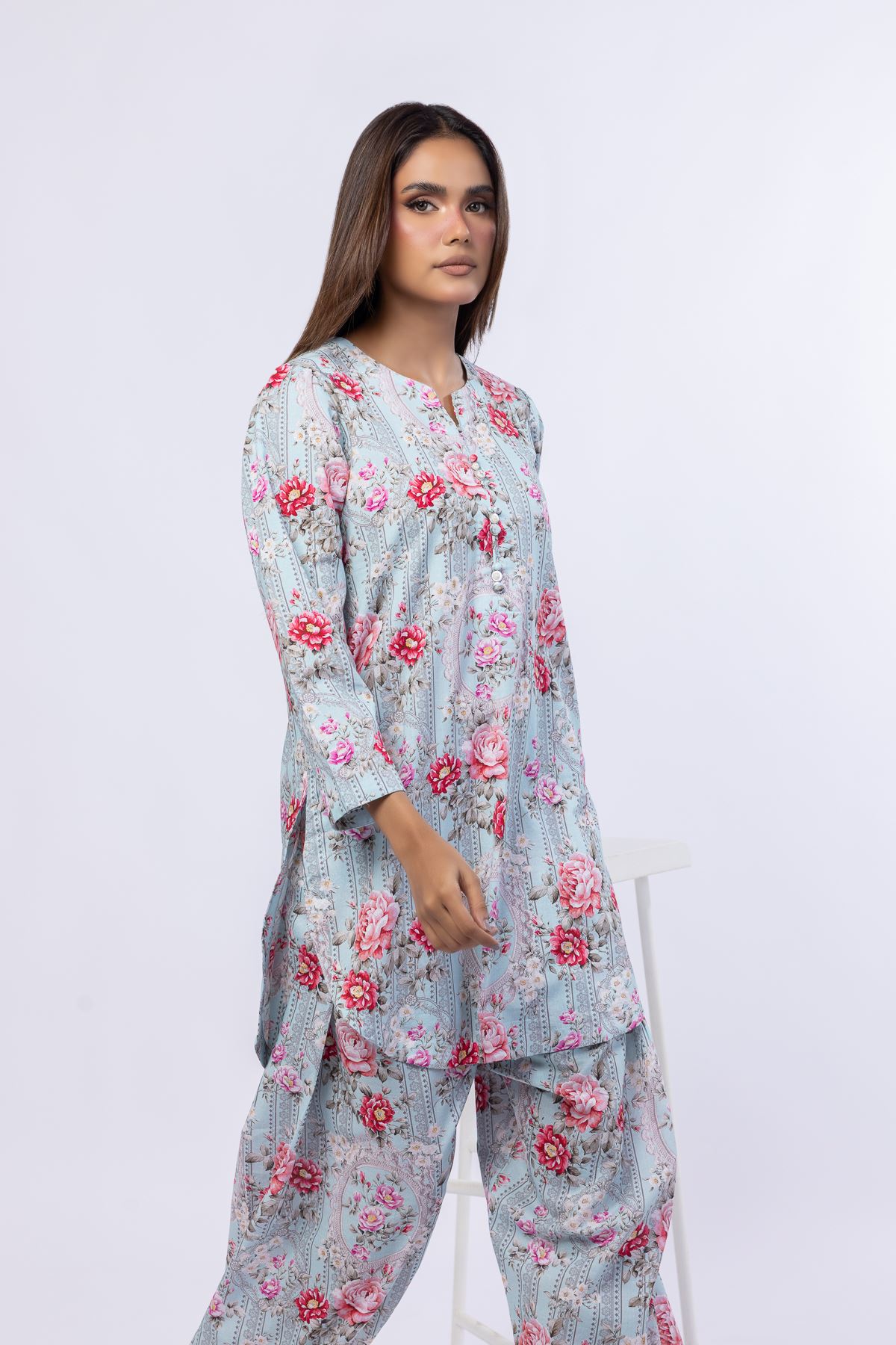 Printed Cotton Dobby Kurta - 25-10-11E6-08TA-VG