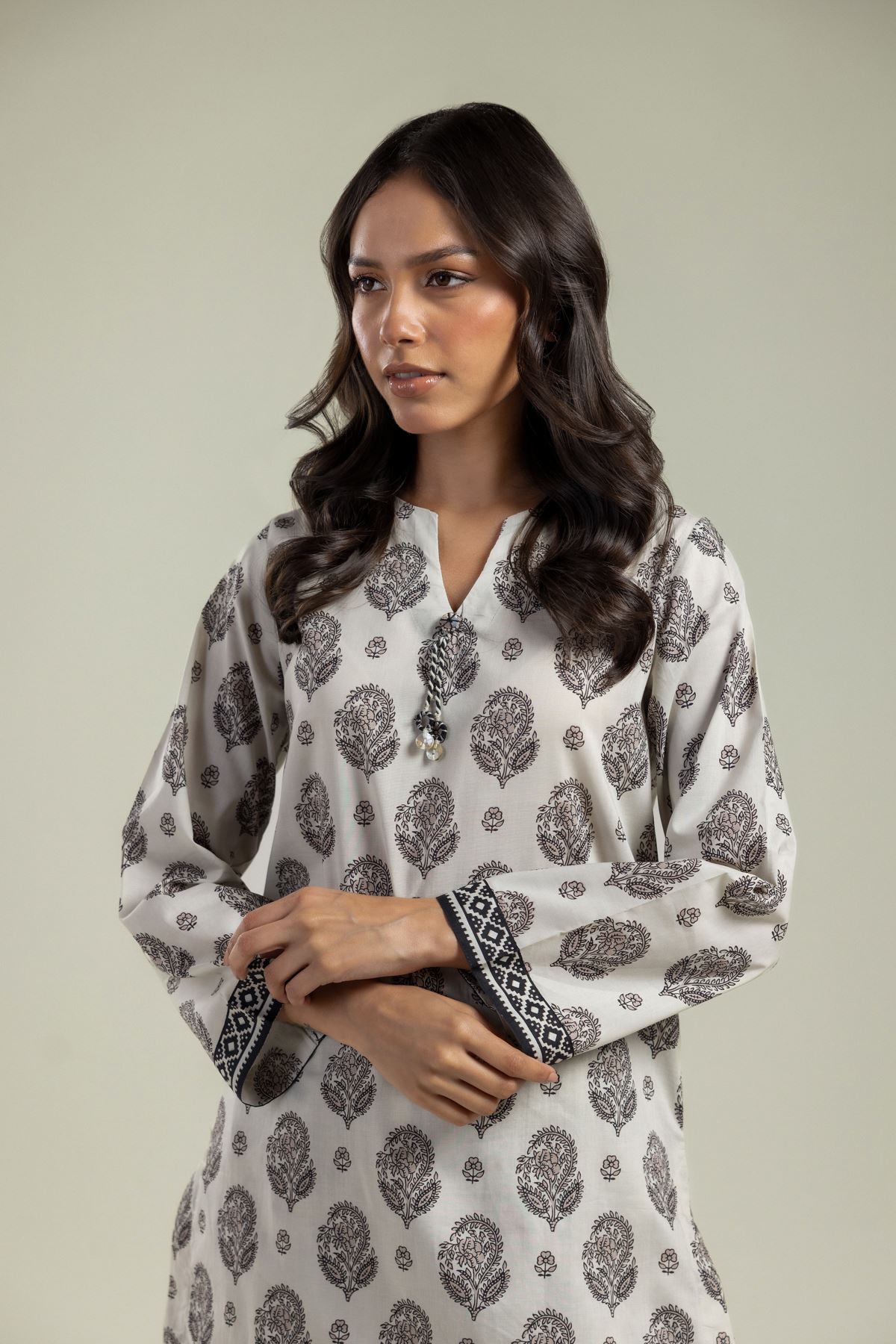 Printed Cambric Short Cambric Kurta - 1-26-208-A-E1-VG