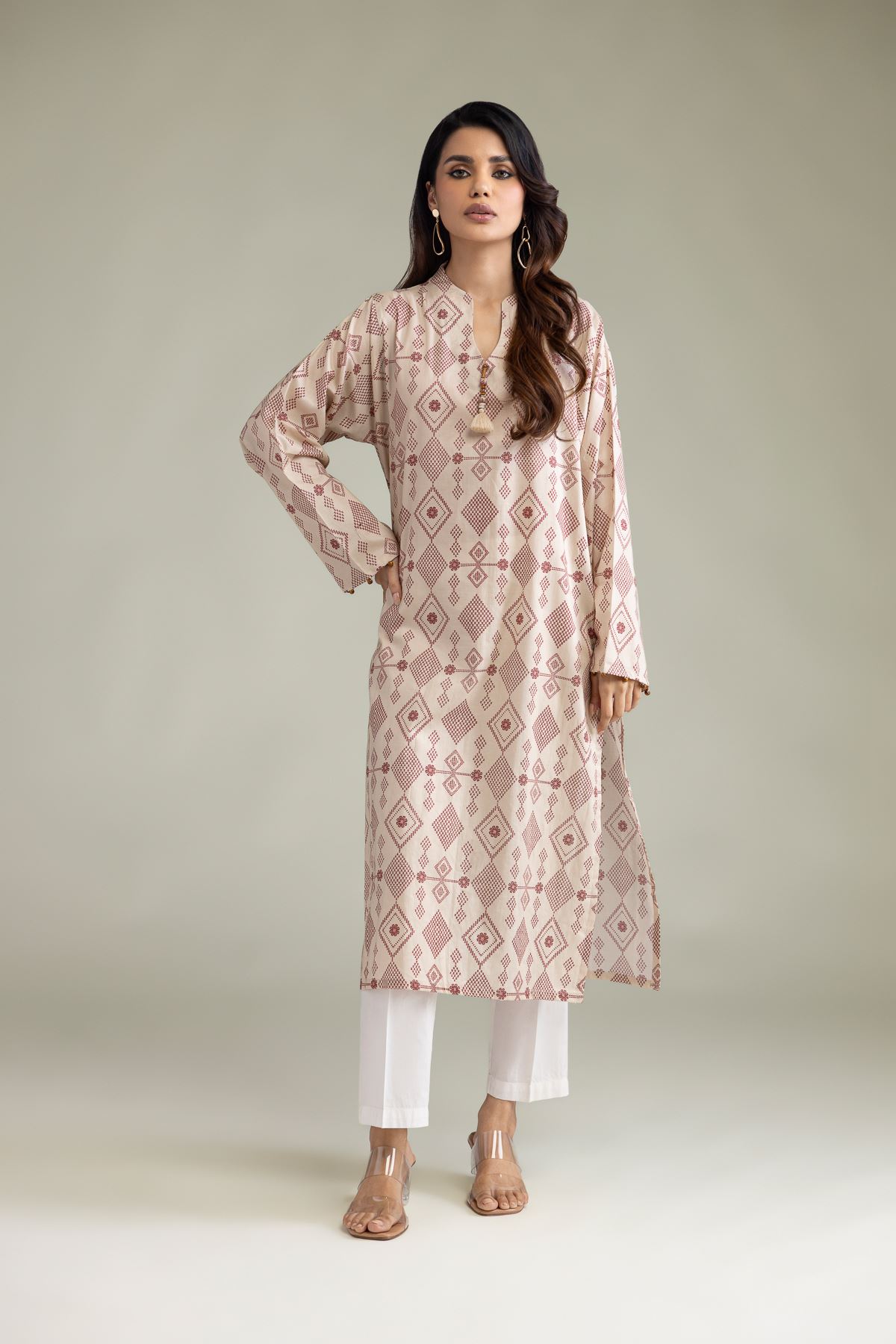 Printed Cambric Cambric Tailored 1-Piece - 1-26-102-A-F-VG
