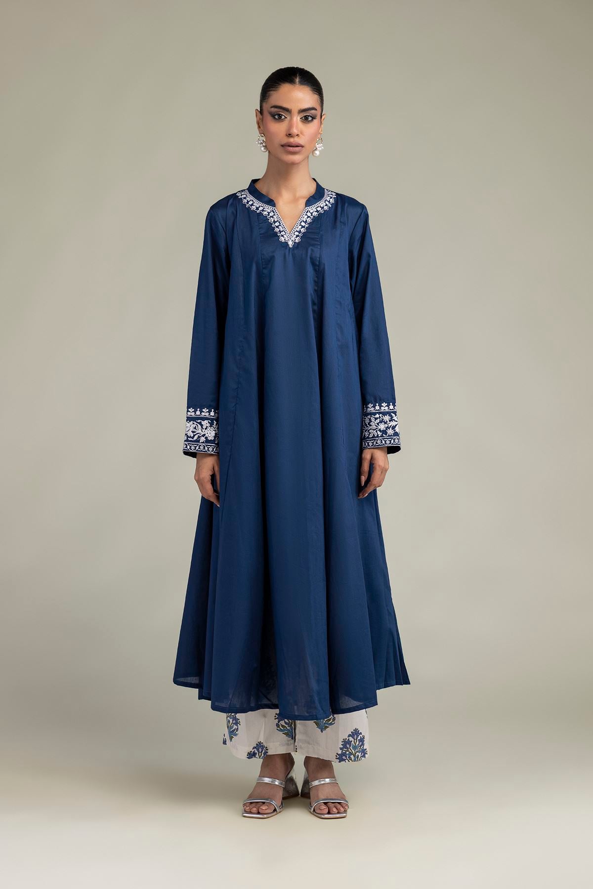 Embroidered Cambric Cambric 2-Piece Tailored - 1001975348