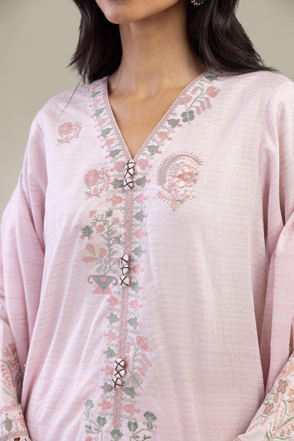 Embroidered Messuri Dobby 3-Piece Tailored Set - 1-26-102-A-F-VG