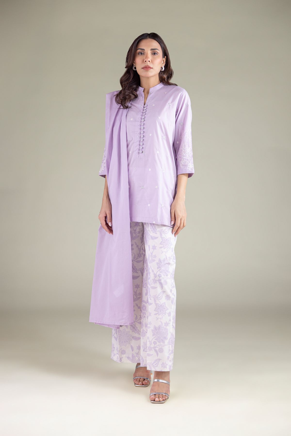 Embroidered Lawn Dupatta - 1-26-127-A-B-VG