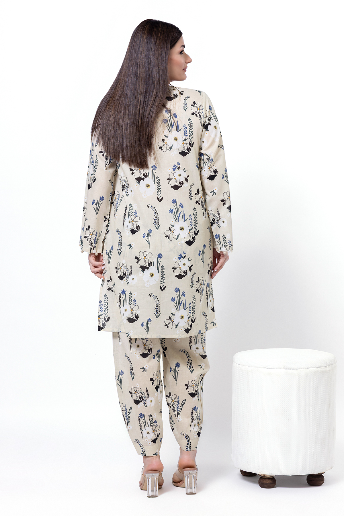 Printed Lawn Fabrics 2 Piece | Top and Bottom - A33-26-107FA-VG
