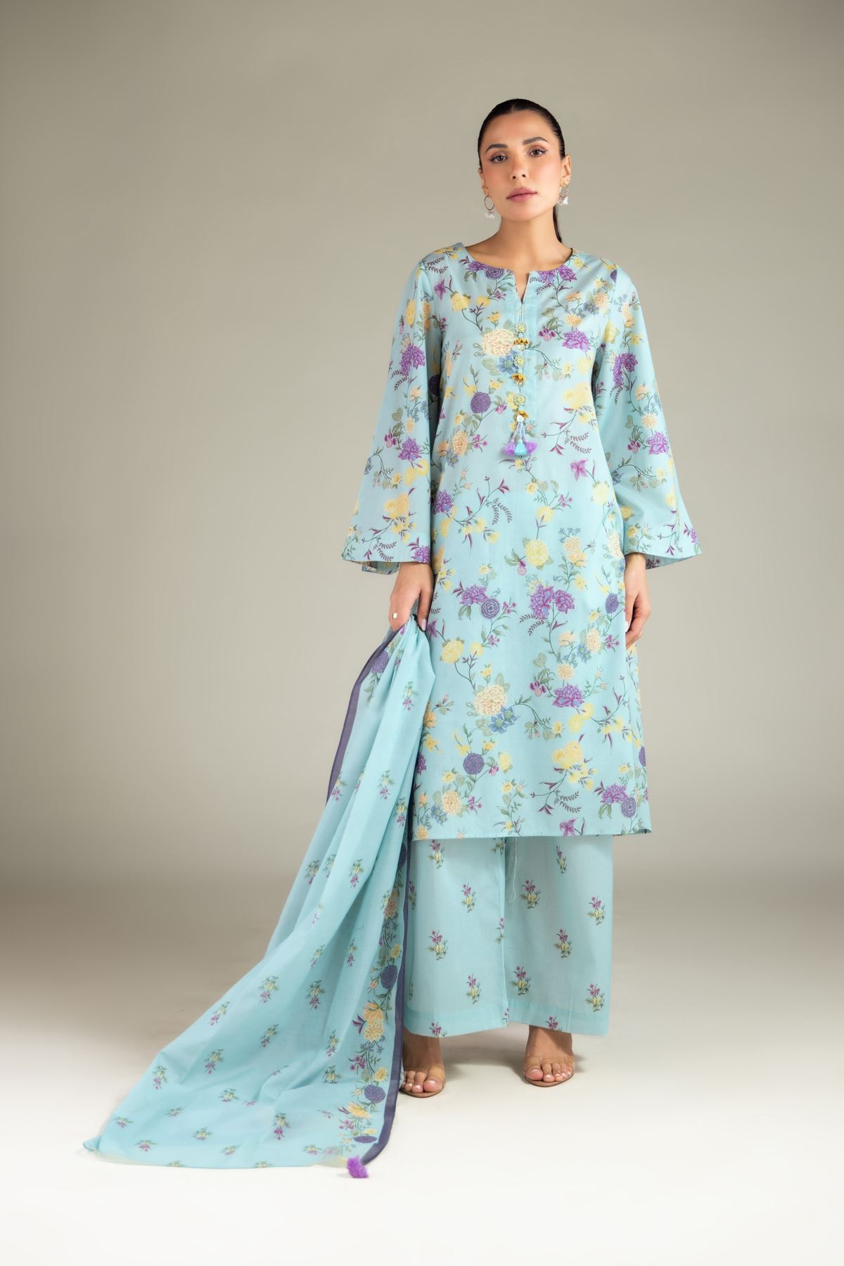 Printed Lawn Lawn Tailored 3-Piece - 1-26-231-A-D1-VG