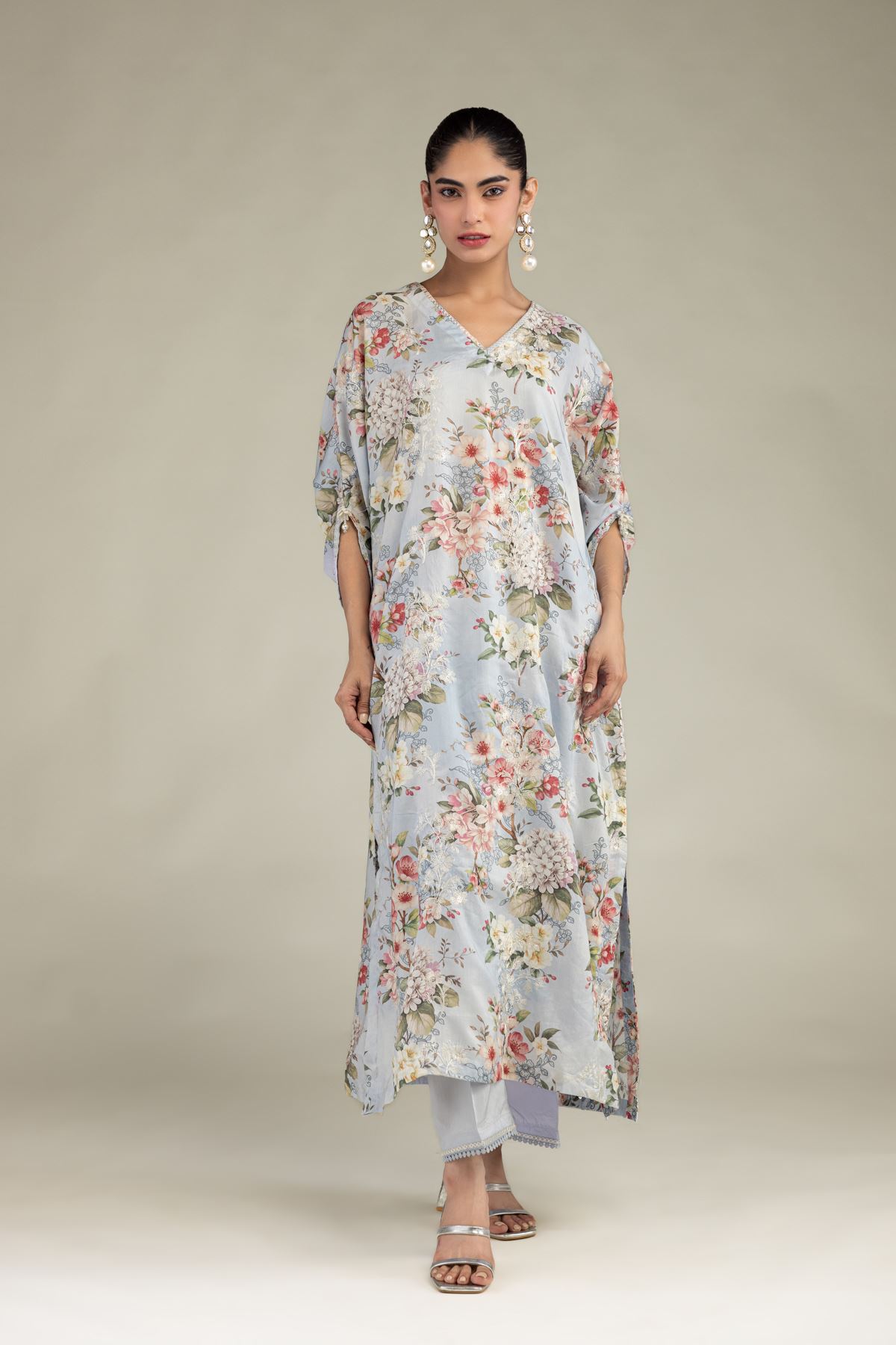 Embroidered Blended Viscose Long Embroidered Kurta - 1-26-102-A-F-VG