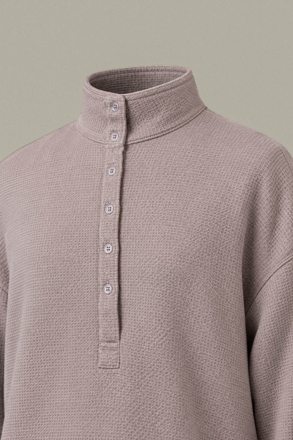 Dyed Textured Cotton Solid Cotton Sweatshirt - 2-26-308-A-G1-VG