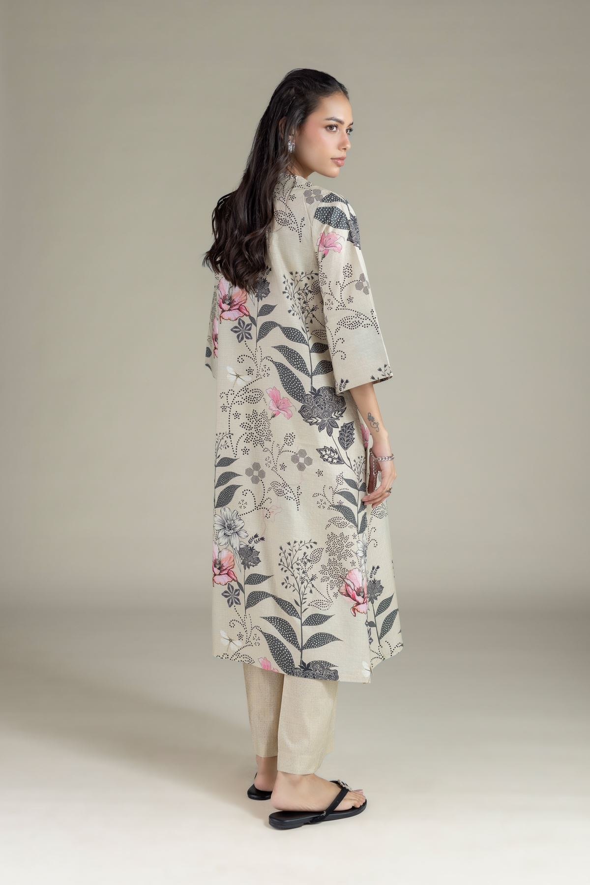 Printed Cotton Dobby Kurta - 25-00-X2-08TB-VG
