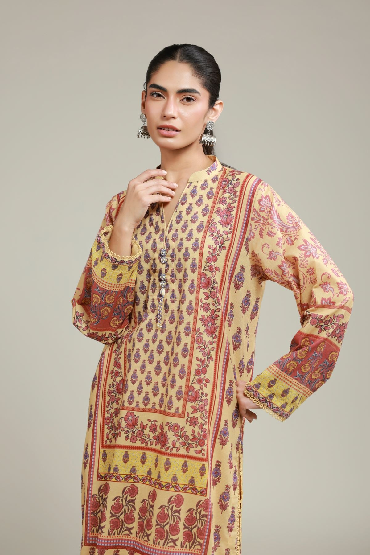 Printed Cambric Tailored 2 Piece | Top and Bottom - T-A113-26-111EE1-VG
