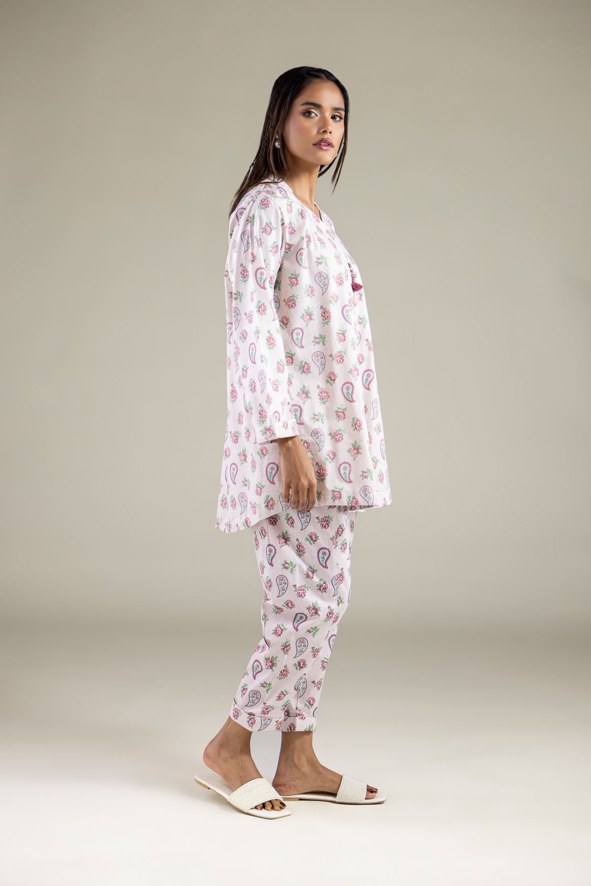 Embroidered Textured Cotton Shalwar - 1-26-143-A-E-VG